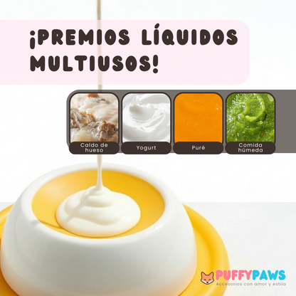 Cuenco giratorio PuffyLick™ | Alimentador lento interactivo 360°