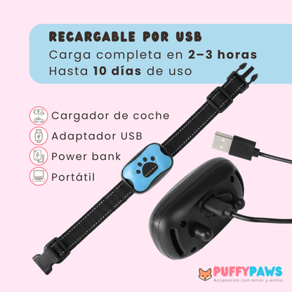 Collar antiladrido BarkWise™ | Adiestramiento humano por vibración (Recargable)