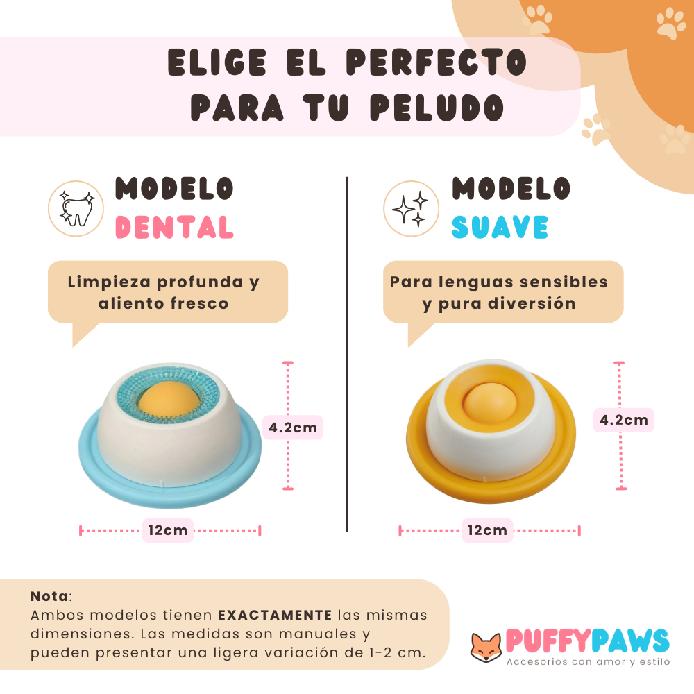 Cuenco giratorio PuffyLick™ | Alimentador lento interactivo 360°