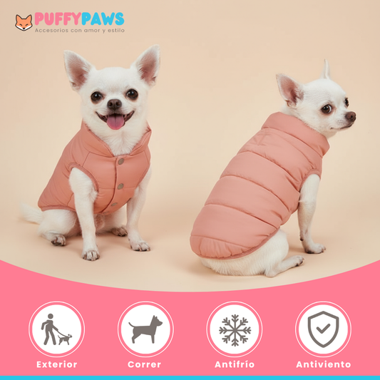 Chaqueta de perro polar acolchada – fácil de poner