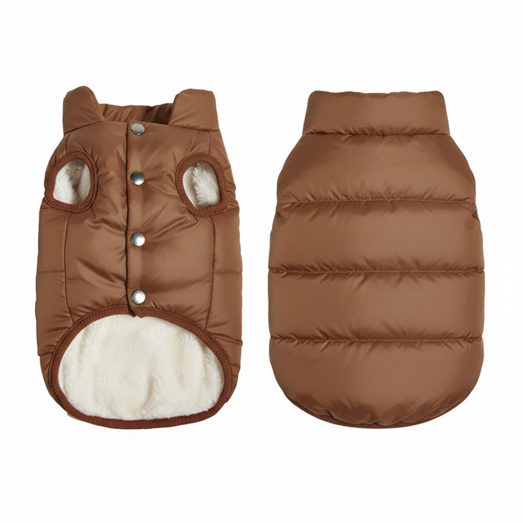 Chaqueta de perro polar acolchada – fácil de poner