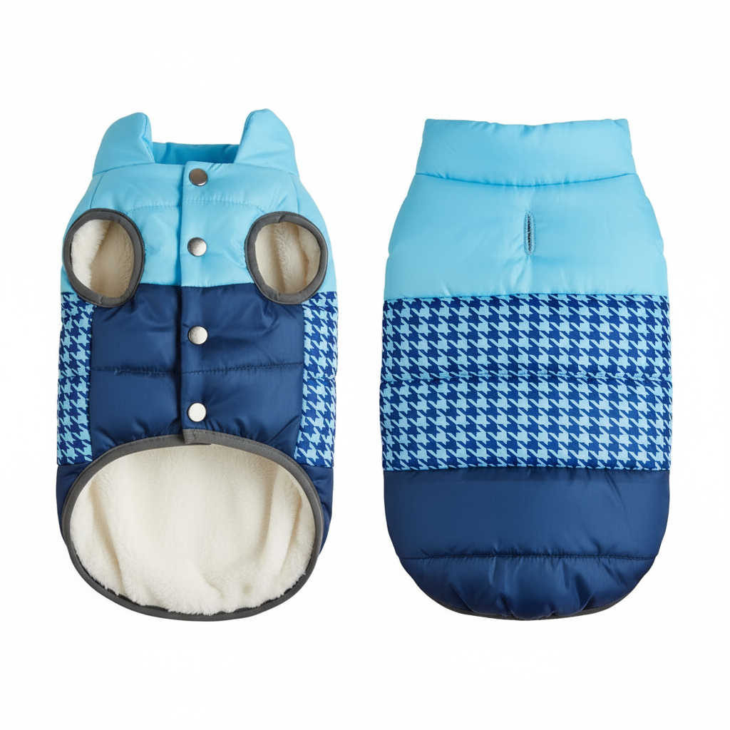Chaqueta de perro polar acolchada – fácil de poner