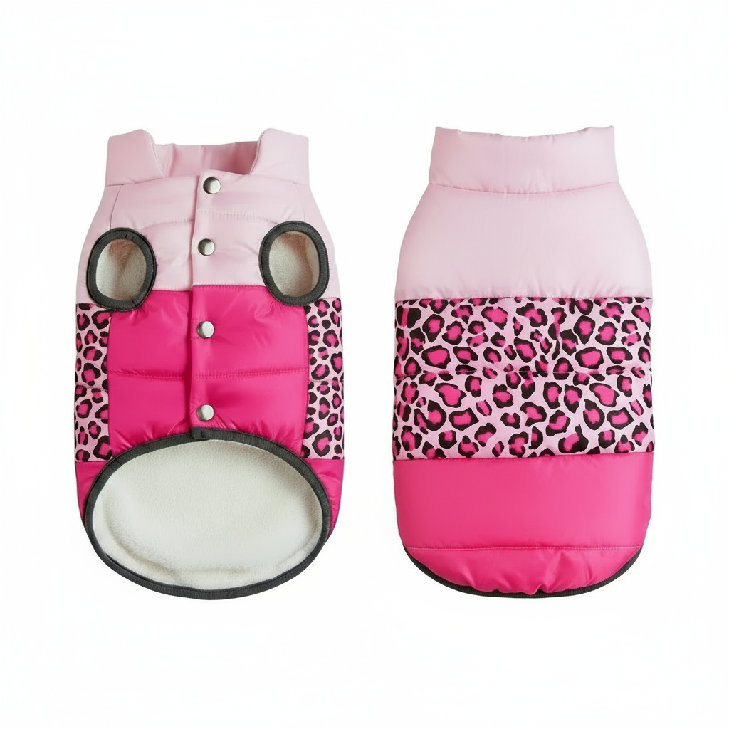 Chaqueta de perro polar acolchada – fácil de poner