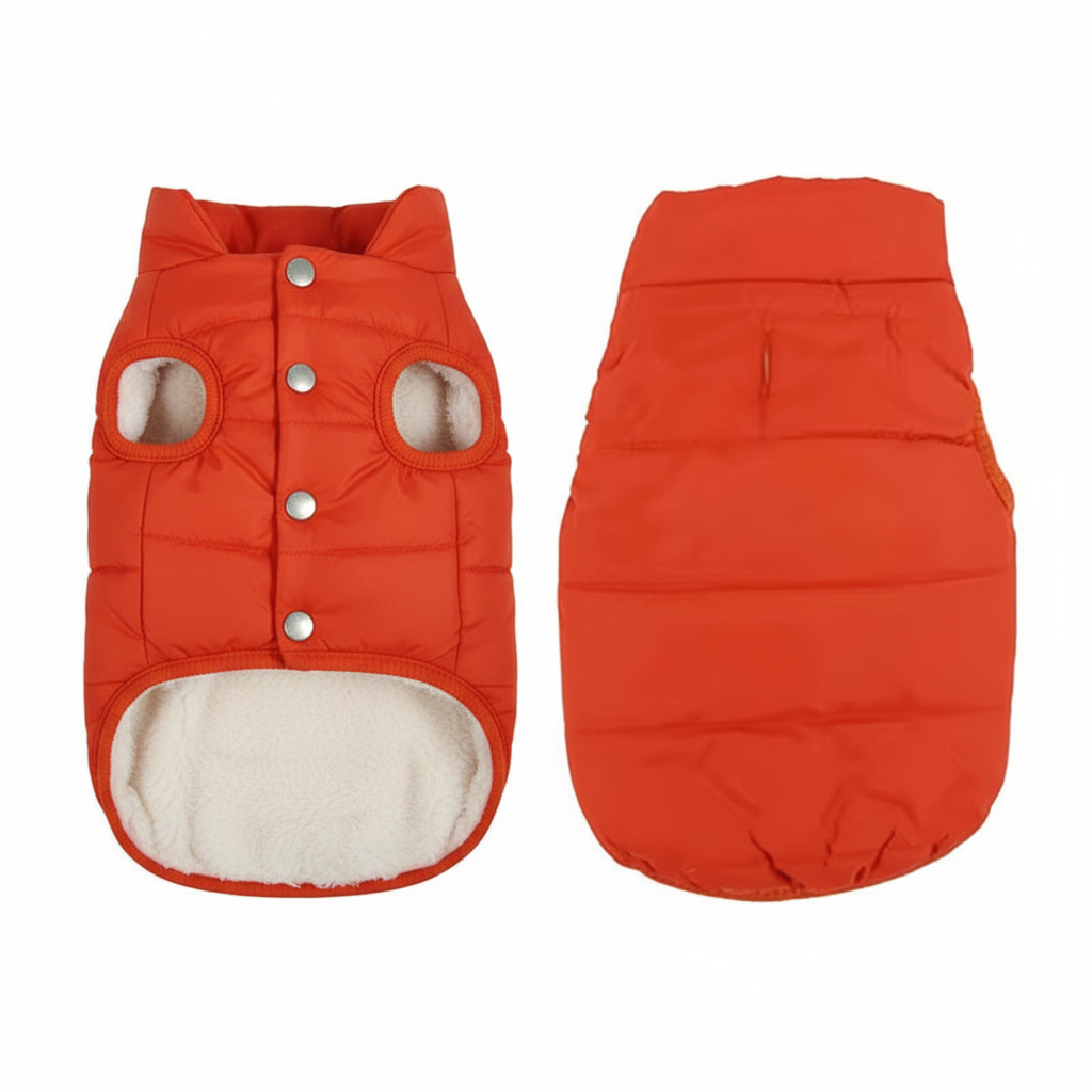 Chaqueta de perro polar acolchada – fácil de poner