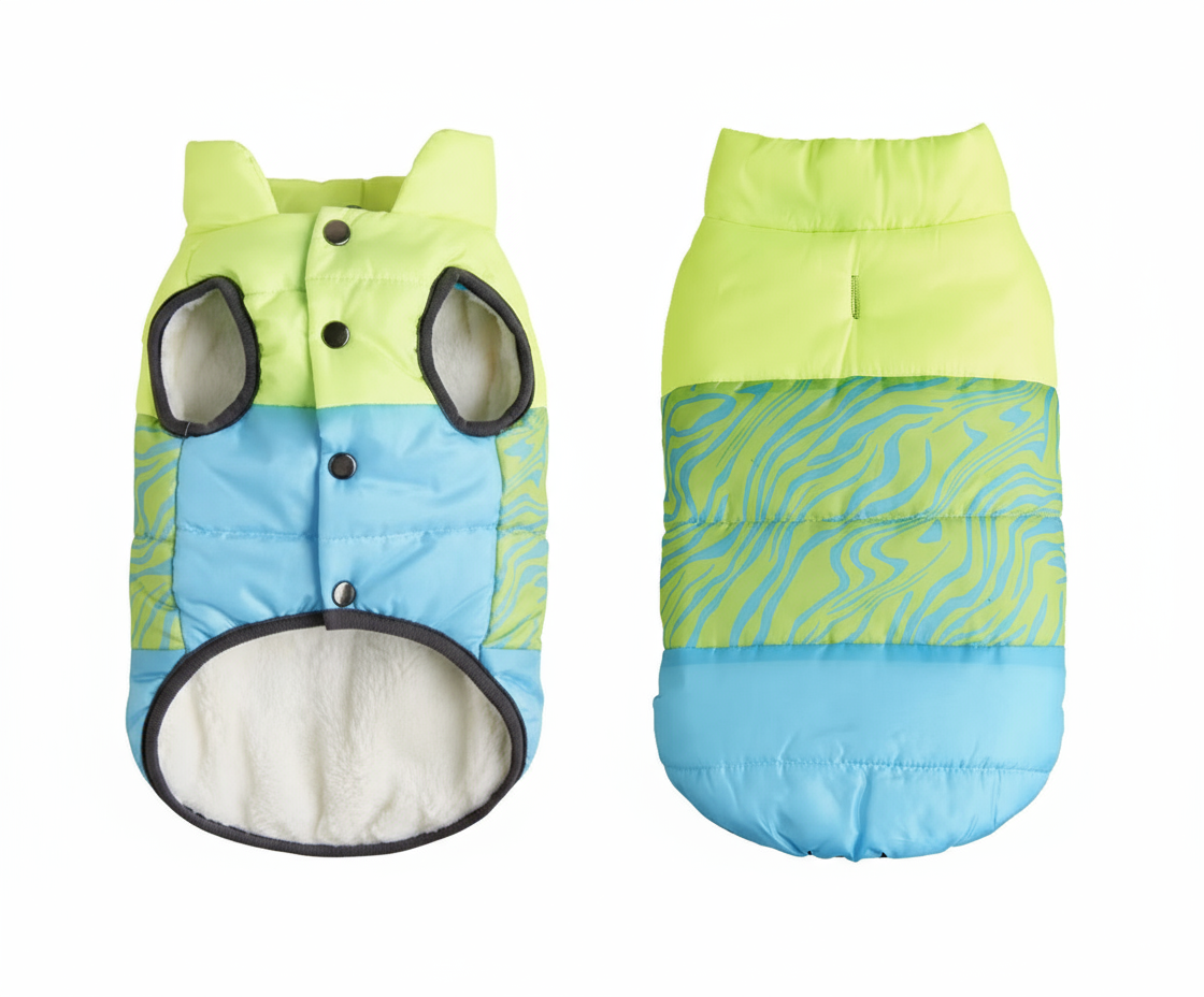 Chaqueta de perro polar acolchada – fácil de poner