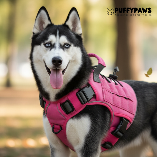 Arnés táctico tipo H para perros grandes