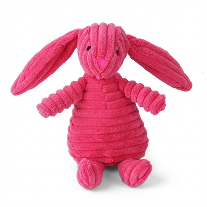 Peluche PuffyFriends™ de pana reforzada | Juguete squeaky con diseño de animales