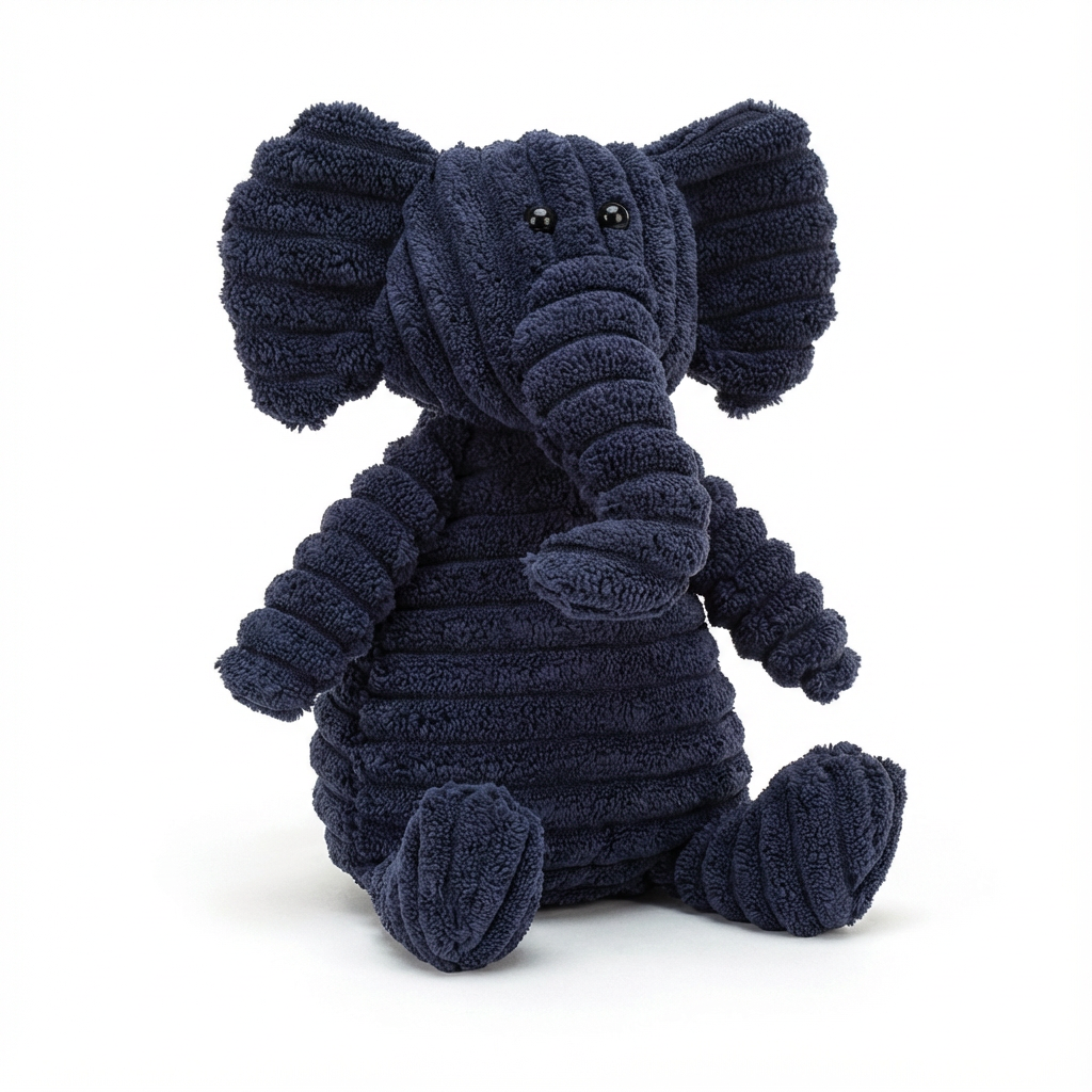 Peluche PuffyFriends™ de pana reforzada | Juguete squeaky con diseño de animales