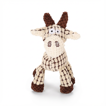 Peluche PuffyFriends™ de pana reforzada | Juguete squeaky con diseño de animales