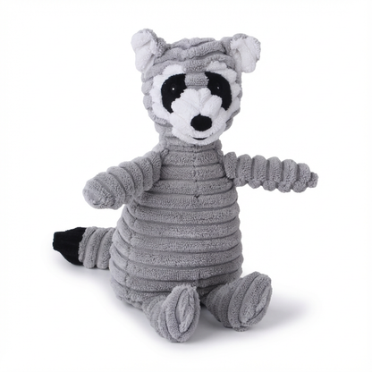 Peluche PuffyFriends™ de pana reforzada | Juguete squeaky con diseño de animales