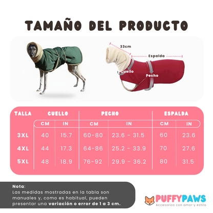 Abrigo impermeable para perros grandes (3 capas) | Invierno