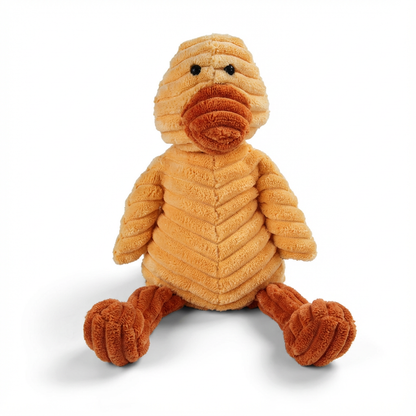 Peluche PuffyFriends™ de pana reforzada | Juguete squeaky con diseño de animales